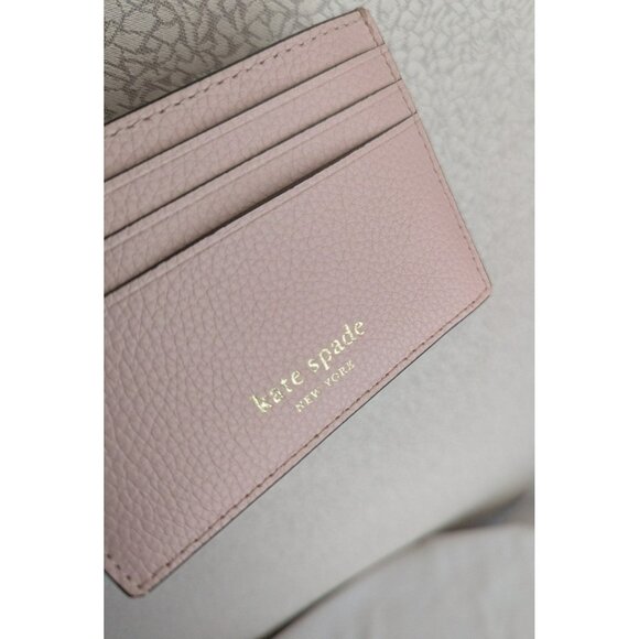 Kate Spade Light Pink Leather Card Case Holder Wallet - Picture 5 of 6